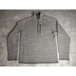 Patagonia Better Sweater Grey Fleece Pullover Men's Small 1/4 Zip Cozy Fleece